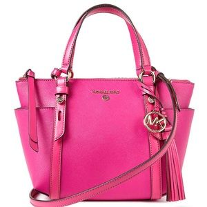 Michael Kors Sullivan Small Convertible Top Zip Tote - Wild Berry
